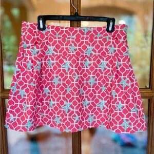 Crown & Ivy Golf Pink Patterned Women's Skirt